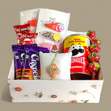 Return Gift Set for sister: Chocolate, Pringles, Thread & Hair Clip