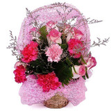 You Are My Beautiful Garden - Pink Flowers Basket