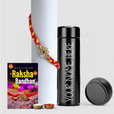 Personalized Bottle, Rakhi and Card Gift