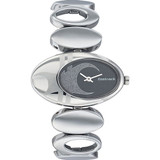 Fastrack Stainless Steel Case Black Dial Analog Watch for Women (6024SM01)