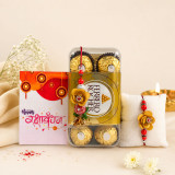 Bhaiya and Bhabhi Rakhi with Premium Chocolates Gift