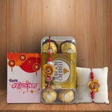 Bhaiya and Bhabhi Rakhi with Premium Chocolates Gift