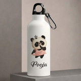 Cute Panda Fan Art Printed Aluminium Water Bottle 600ml