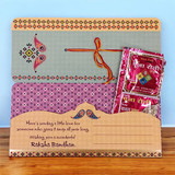 Stunning Rakhi Gift with Wishes Greeting Card