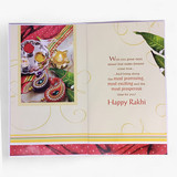 Designer Rakhi with Greeting Card for Brother on Raksha Bandhan