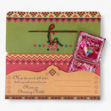 Happy Raksha Bandhan Greeting Card with Rakhi and Tika