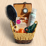 Stylish Gift Basket with Makeup Brush