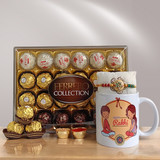 Premium Chocolates with Rakhi and Mug