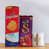 Rakhi Delight Gift with Chocolate and Biscuit