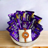 Assorted Cadbury Chocolates with Rakhi for Brother