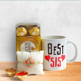 Premium Chocolates with Rakhi and Mug Return Gift for Sister