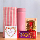 Return Gift for Sister with Bottle and Rakhi