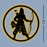 Lord Shree Ram Backlit Wooden Wall Decor with LED Lights