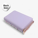Chrisbella Solid Tri-Fold Ladies Wallet with Snap-Button (Purple)