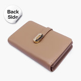 Vintage Chrisbella Bi-Fold Ladies Leather Purse - Coffee Color