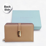 Vintage Chrisbella Bi-Fold Ladies Leather Purse - Coffee Color