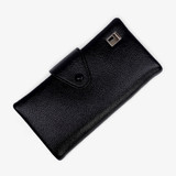 Unique Chrisbella Bi-Fold Leather Purse for Ladies- Black