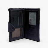 Unique Chrisbella  Bi-Fold Leather Purse for Ladies- Black