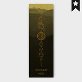 Heavenly Bodies Printed Metal Sheet Bookmark with Your Message