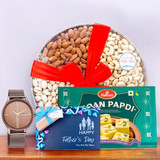 Fastrack Watch With Dry - Nuts Tray For Dad