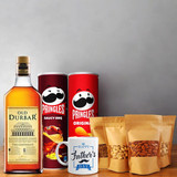 Savory Snacks with Dry Nuts and Mug for Father's Day