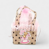 Beautiful Baby Gift Shower Candy Bag/ Pouch, Pink
