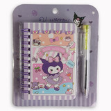 Purple Mini Notepad with Pen - Compact & Stylish