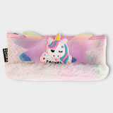 Unicorn Bliss: The Furry Pencil Pouch - Pink