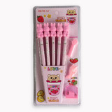 Rencai Smile 10pcs Pink Pencil Gift Set