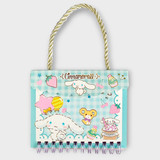 Cute Anime Print Mini Coil Notepad - Light Blue