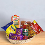 Snacks with Mithai and Real Juice1ltr