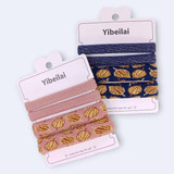 Stylish Rubber Bands with Leaf Prints (2 Pairs)