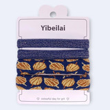 Stylish Rubber Bands with Leaf Prints (2 Pairs)