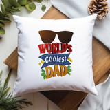 World Coolest Dad White Cushion