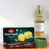 Premium Teej Celebration Combo with Calvet Muscat Wine