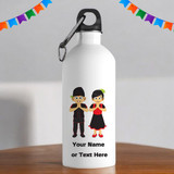 Newar Couple Printed Water Bottle With Your Name For Dashain