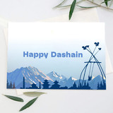 Blue Themed Greeting Card For Dashain
