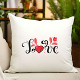 Sweet Embrace: LOVE Printed Cushion