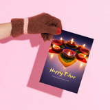 Happy Tihar Printed Festive Greeting Card