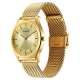 Sonata Quartz Analog Champagne Dial Stainless Steel Strap Men's Watch- 77082YM09