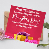 Daughter's Day Special Greeting Card with Heartfelt Messages