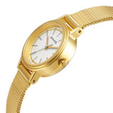 Sonata Essentials White Dial Stainless Strap Women Watch-8096YM09