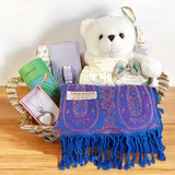Adorable Teddy With Goodies Surprise Basket Adorable Teddy With Goodies Surprise Basket