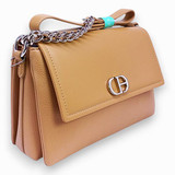 Chrisbella Ladies Bag with Matching Purse-Khaki