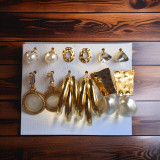 Beautiful 6- Pair Golden Earring Set - JR-174