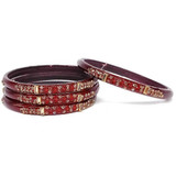 Maroon Bangles/Chura 4 pcs Set