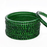 Green Bangles - Shrawan Specials (Set of 12 Glass Chura)