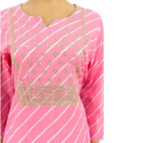 Cotton Kurta With Pant (Set of 2) - Pink