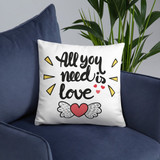 "All You Need Is Love" Printed Cushion 