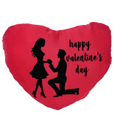 ''Happy Valentine's Day'' Printed Heart Cushion Gift (02)